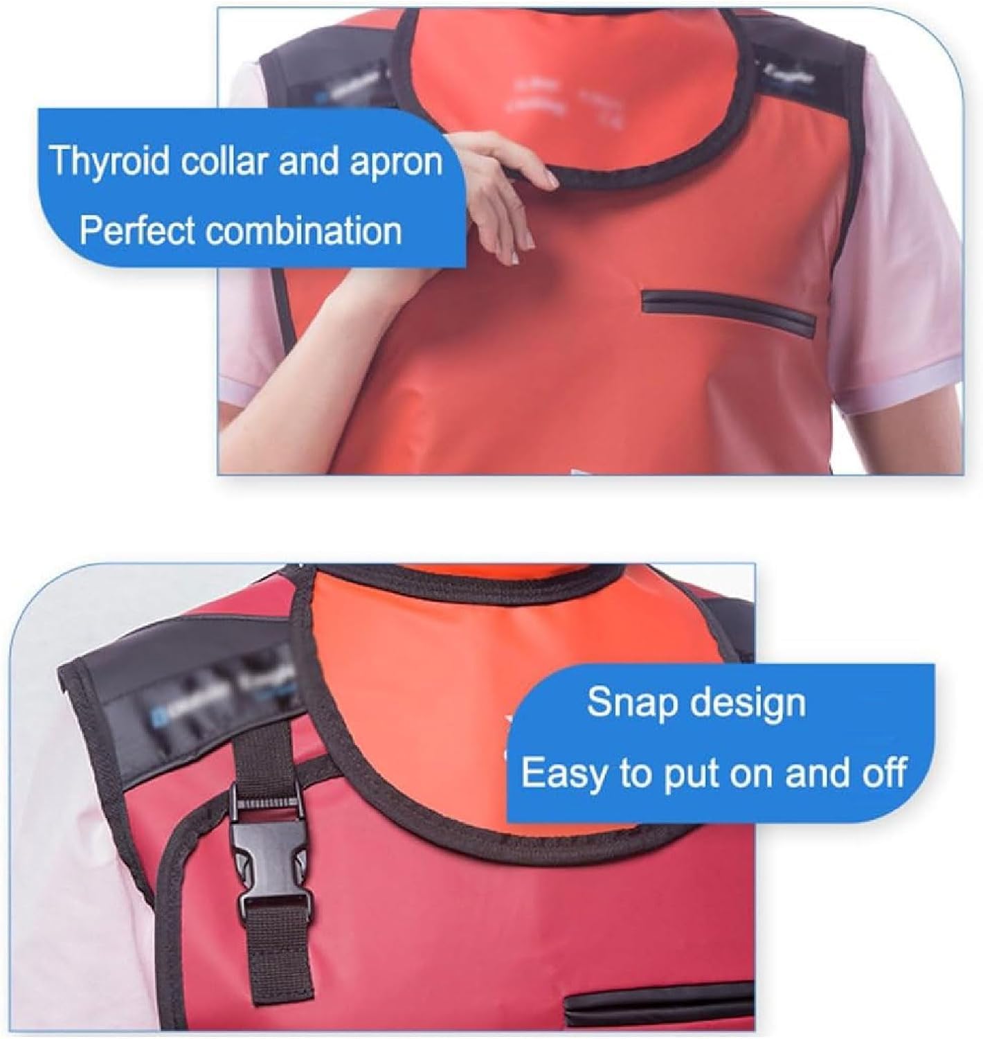 Delantal contra la radiación Impermeable, Delantal de Plomo de 0,35 Mmpb/0,5 Mmpb, Delantal de Rayos X de Cuerpo Completo, Traje de Ropa, Traje de protección contra la radiación, Unisex