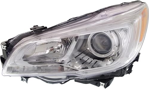 Para Subaru Legacy 2015 2016 2017 Conjunto de faros delanteros lado del conductor Certificado CAPA Halógeno Compuesto Bisel cromado Lente