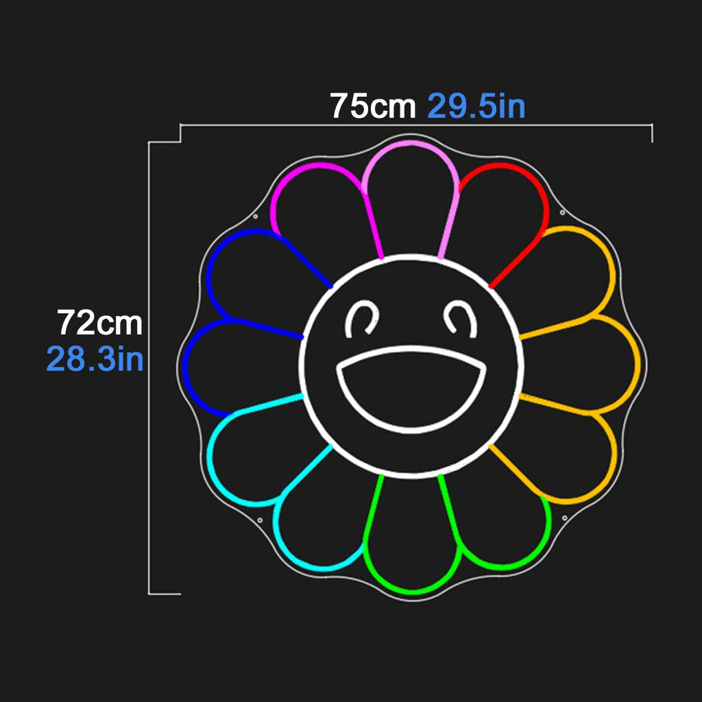 Amazon.co.jp: ネオンサインライトひまわり形ネオンサイン