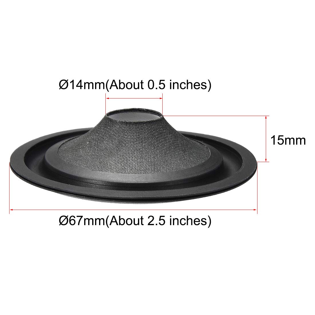 Uxcell 4" Paper Speaker Cone Subwoofer Cones Dru Paper 0.8" Inner