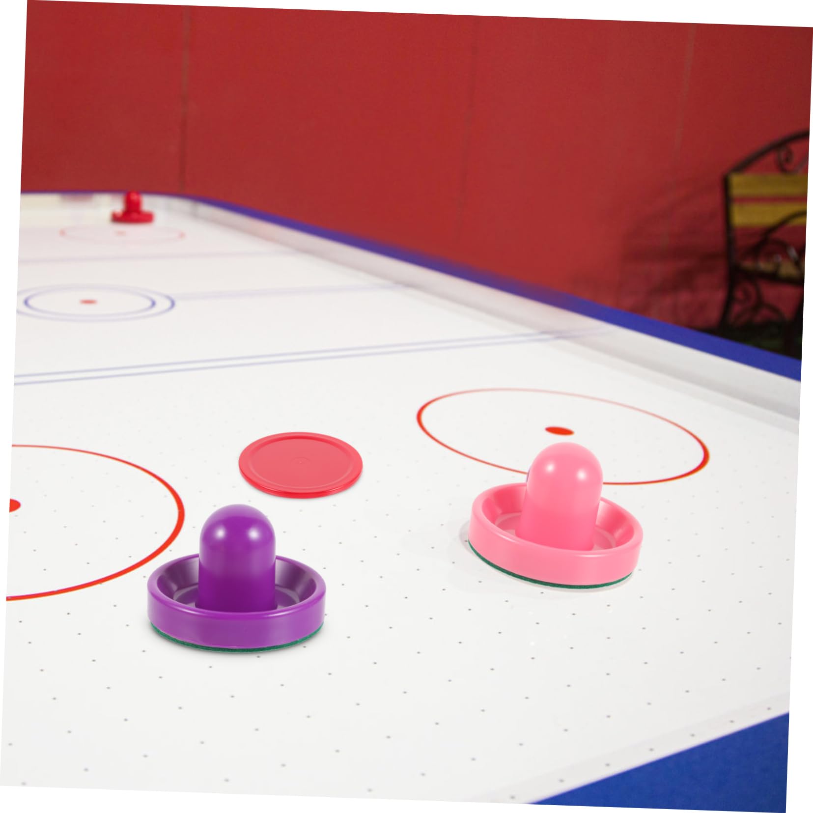 Toyvian accessori per hockey aria sostituzione tavolo da air hockey mini arredamento da hockey spingere sostituti dell'hockey su ghiaccio accessori per giochi di hockey addominali