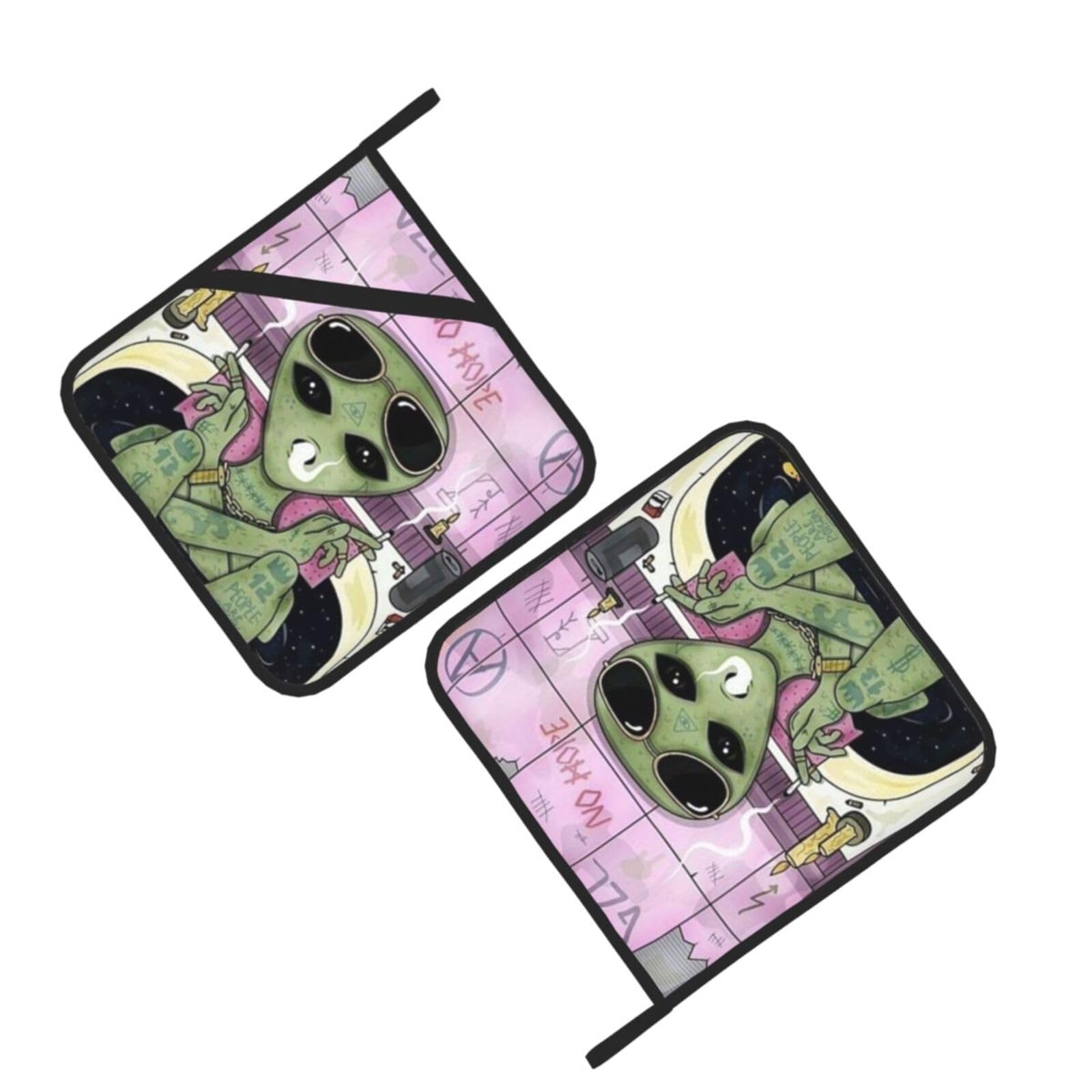 Smoke Printed Oven Pot Holders Set of 2 Pcs Heat Resistant Kitchen Microwave Potholders for Cooking Baking Grilling
