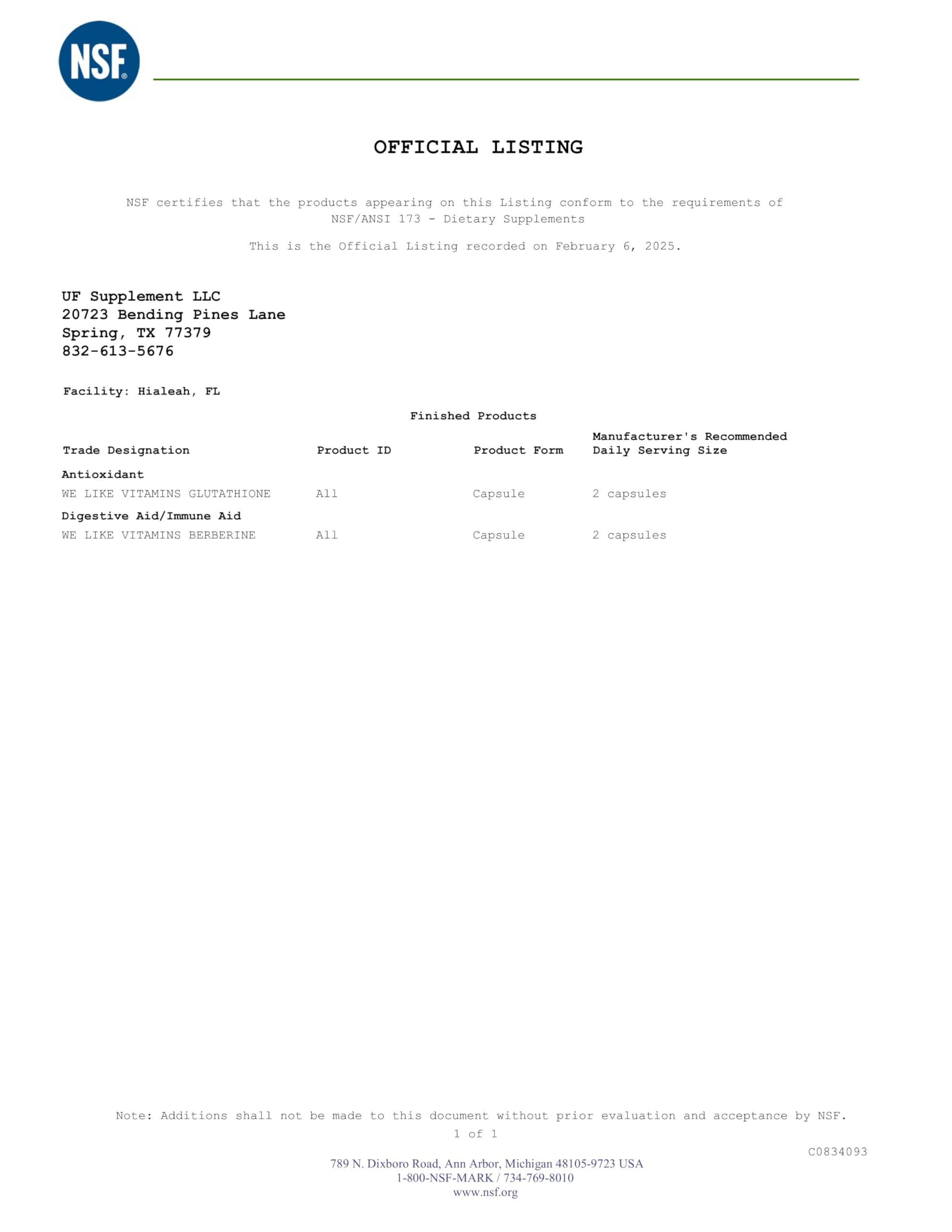 We Like Vitamins NSF Certified Glutathione Supplement 500mg - 60 Capsules of Reduced L-Glutathione for Antioxidant & Immune Support - Manufactured in USA