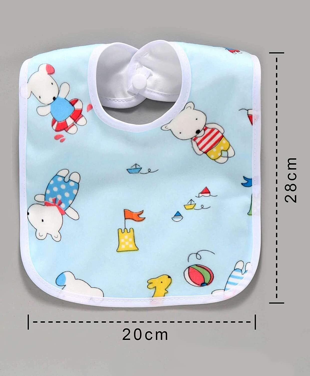 First Kick Fastdry Bibs - 6pcs Baby bibs for 6 to 12 months new born baby 0 to 6 months Water Resistant Bibs Soft cotton bib Infant Apron - Image 3 thumbnail