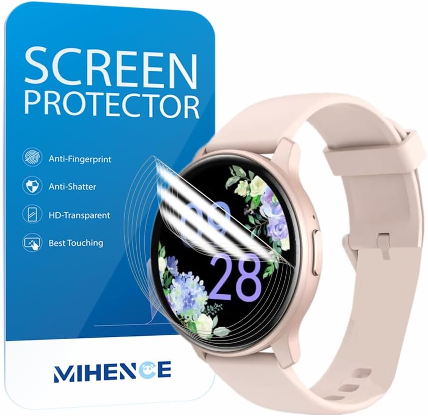 Screen Protector for TGW008 1.28'' Smartwatch, HD Full Coverage TPU Protective Film Compatible for OYV/TOUCHELEX 1.28'' Smart Watch (6PCS), transparent