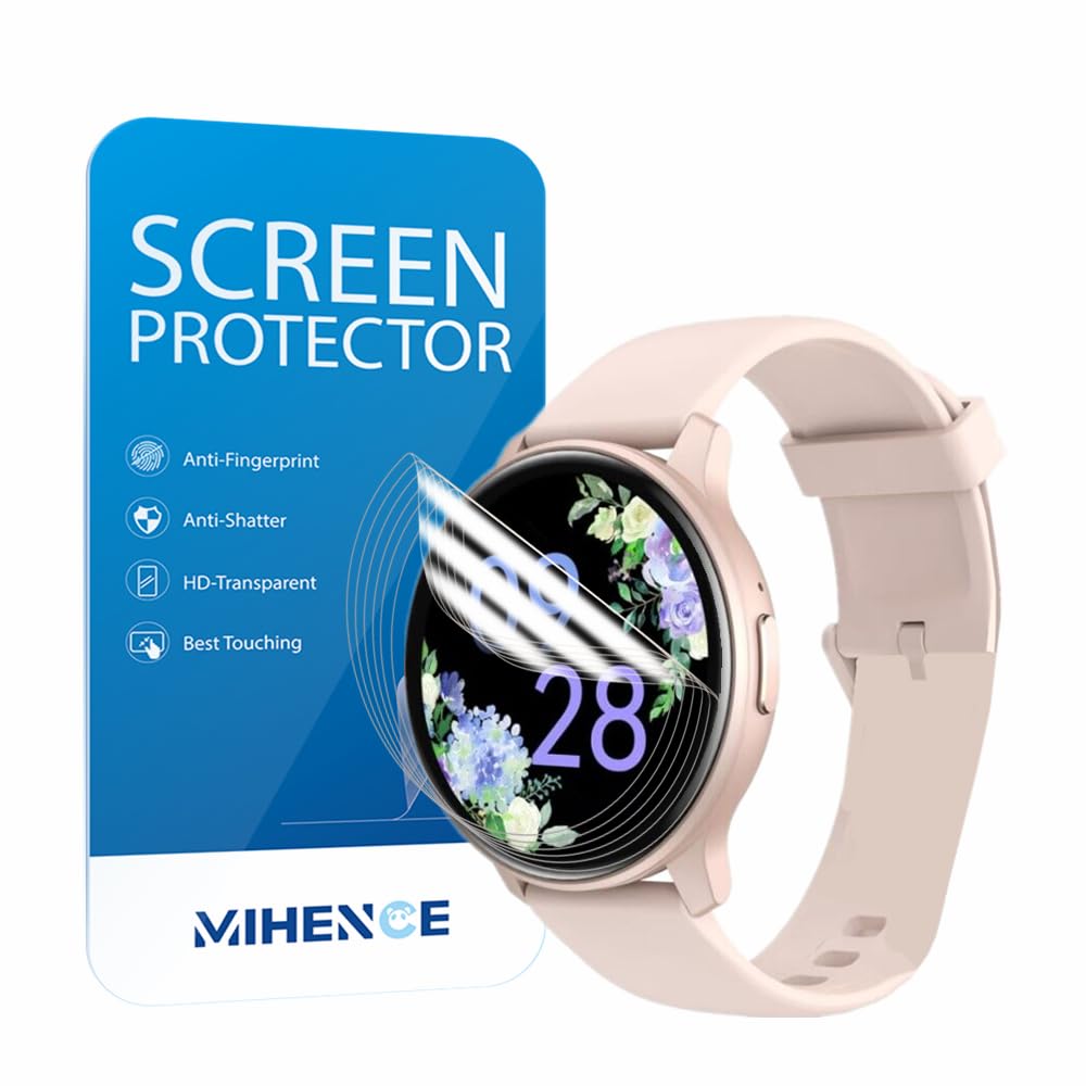 Screen Protector for TGW008 1.28'' Smartwatch, HD Full Coverage TPU Protective Film Compatible for OYV/TOUCHELEX 1.28'' Smart Watch (6PCS), transparent