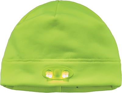 Skull Cap Beanie Hat with LED Lights, Ergodyne N-Ferno 6804