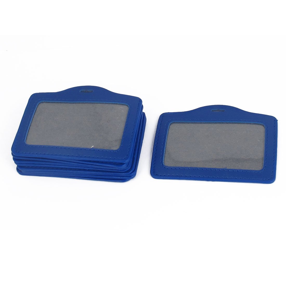ZHuidjoZHuidjo Faux Leather Name School Office ID Card Holders 10pcs Blue Gray (SN: 142 2ed 4a3 122 fb9)