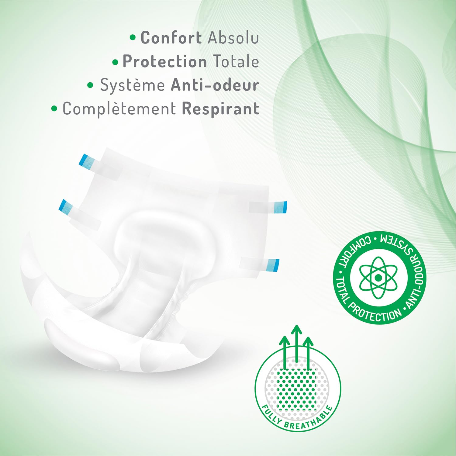 Absorbeo Pannolone Mutandina Maxi, Dispositifs Absorbants pour Incontinence Grave, Confort Absolu, Protection Totale, Système Anti-Odeur, Respirants, Unisexe, Taille XL, 4 Paquets de 15 (60 au total)
