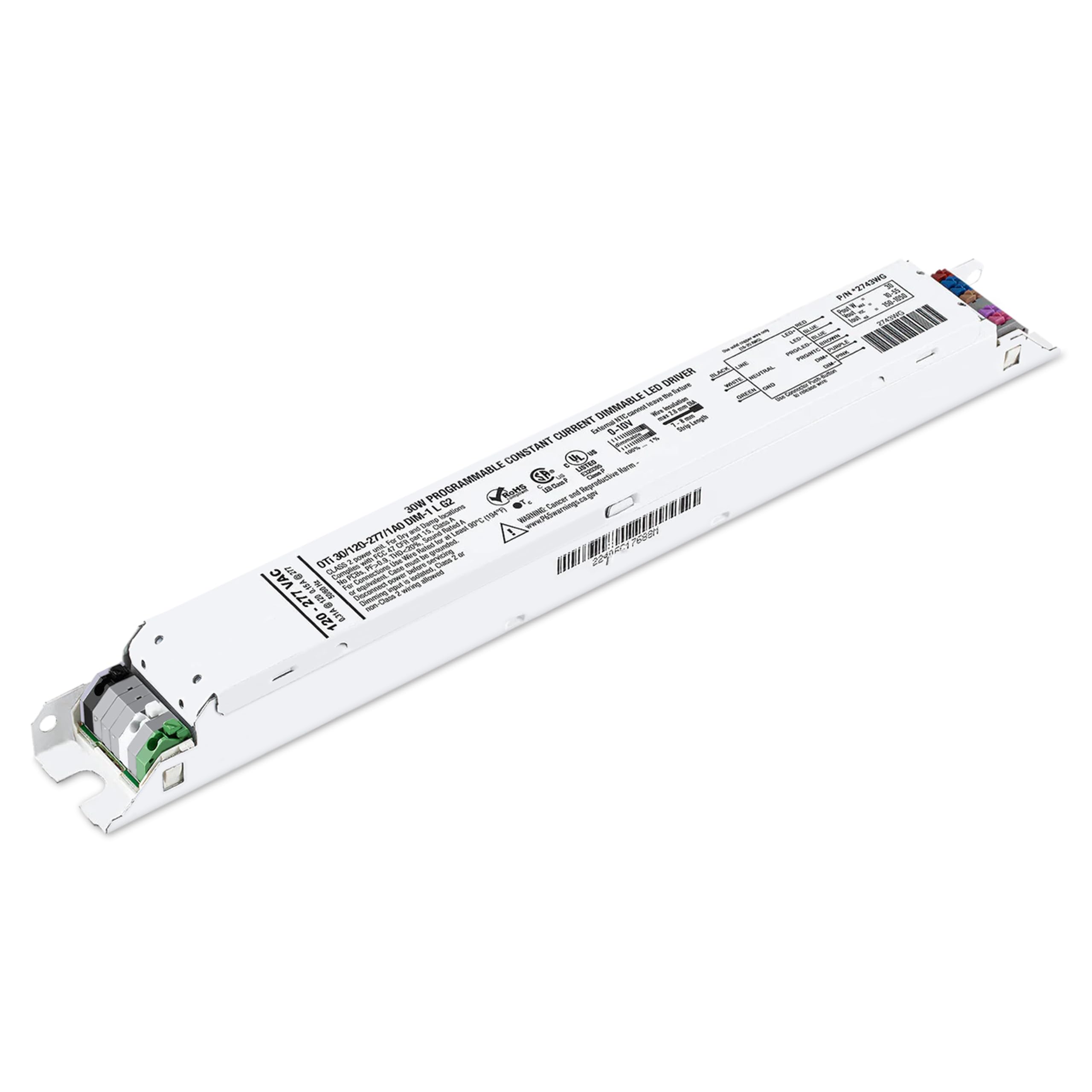OHLECTRIC Replacement OTi 30/120-277/1A0 DIM-1 L G2 Linear 120-277V LED Driver with Programmable Output, 150-1050mA &amp; 10-55V, 30 Watts Power. LED Dimmer, 1-100% LED Dimming Range
