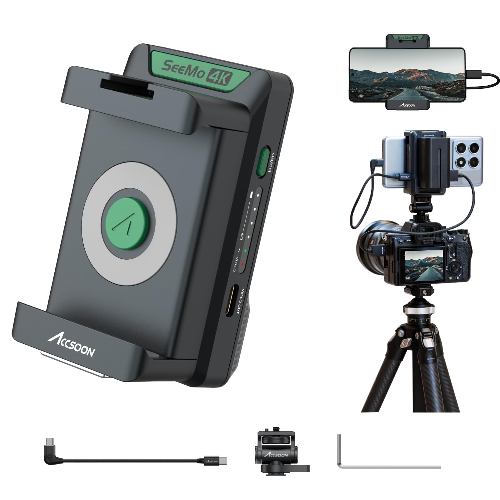 Accsoon SeeMo 4K for HDMI Video Transmitter for Android, Support