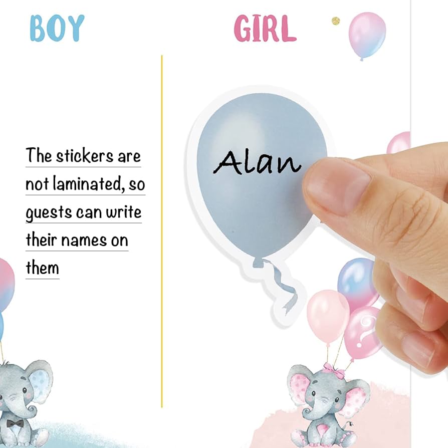 Boy Or Girl Gender Reveal Game Cloud Poster With Voting Stickers Gender Baby Gender Prediction Decoration Baby Shower