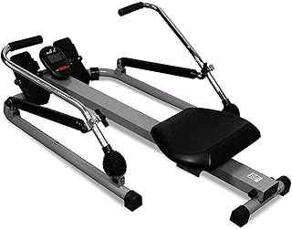 Magnetic Rowing, Rowing Machine Household Hydraulic Rowing Machine Mute Fitness Rowing Machine Multifunctional Rowing Exercise Waist and Back Black Adjustable Resistance-Fitness Rower