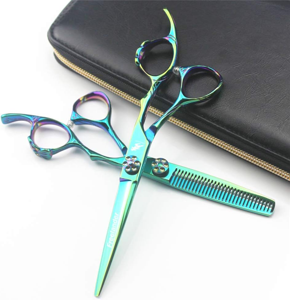 Professional 6.0 Inch Hair Cutting Scissors Set - Stainless Steel Shears with Adjustable Screw for Salon & Home Use