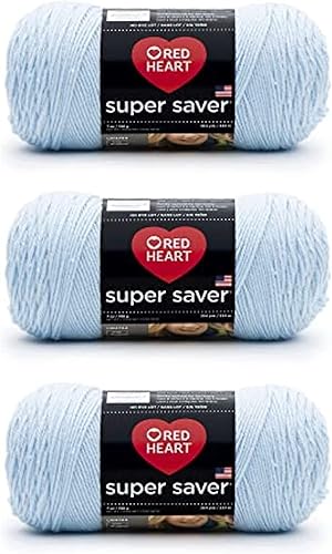 Vista 29 de Red Heart Super Saver - Hilo blanco, paquete de 3 unidades de 6.98 oz/7 onzas, acrílico, 4 medianos (peinado), 364 yardas, tejido/ganchillo