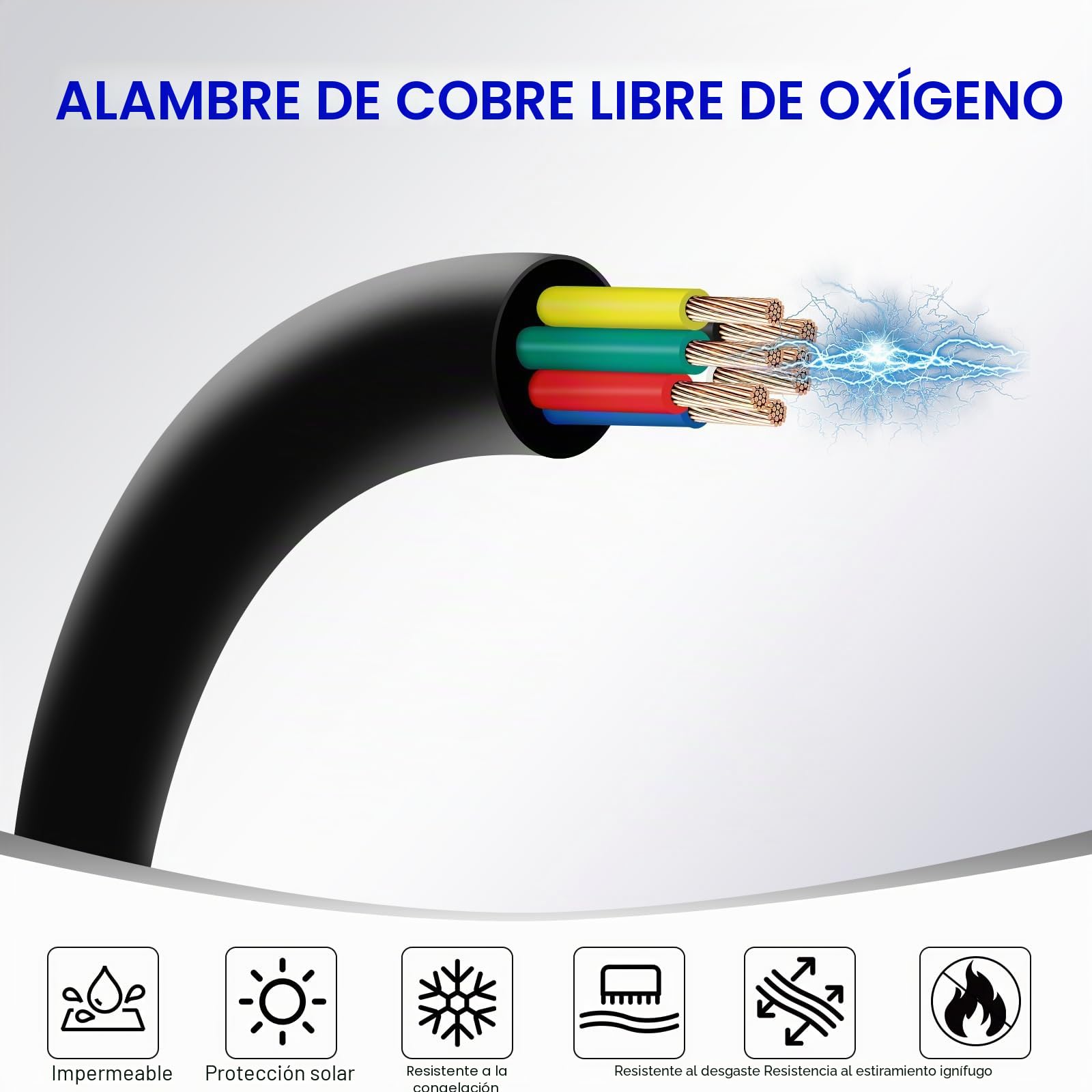 AOHEWEI Cable de 7 núcleos para remolque, cable de remolque de 10 m, cable de remolque de 7 núcleos, color negro para caravana y camiones