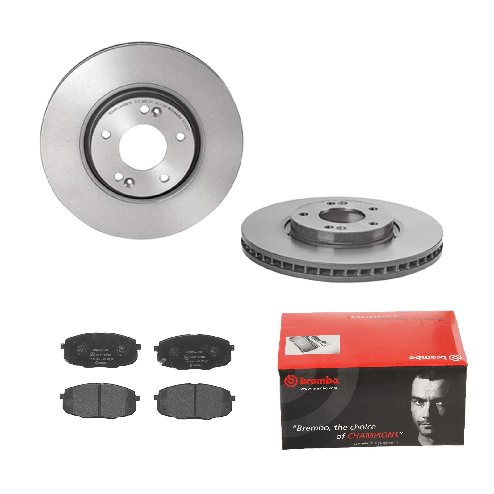 BREMBO BREMSSCHEIBEN COATED Ø300mm + BREMSBELÄGE VORNE FÜR HYUNDAI I30 FD