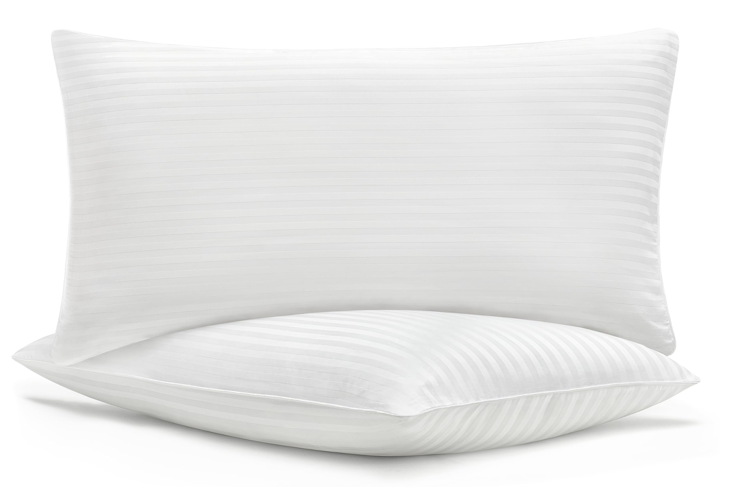 Casual Living Bed Pillows King Size Set of 2 Cotton Covers Back Stomach or Side Sleepers Cooling Down
