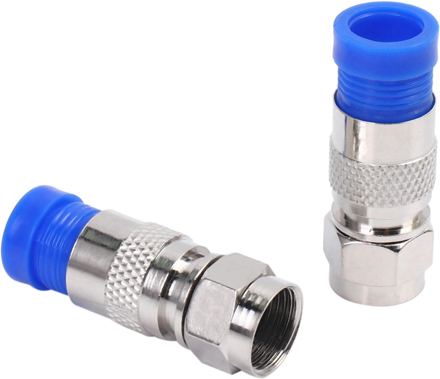 300個 RG6圧縮コネクタ 同軸ケーブルの防水接続F圧縮コネクタ RG6同軸圧縮工具