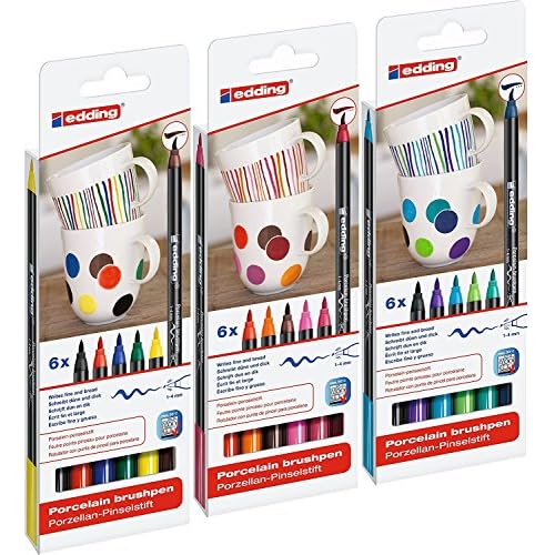 edding 4200 Porzellan-Pinselstiften (18er Komplett Set)