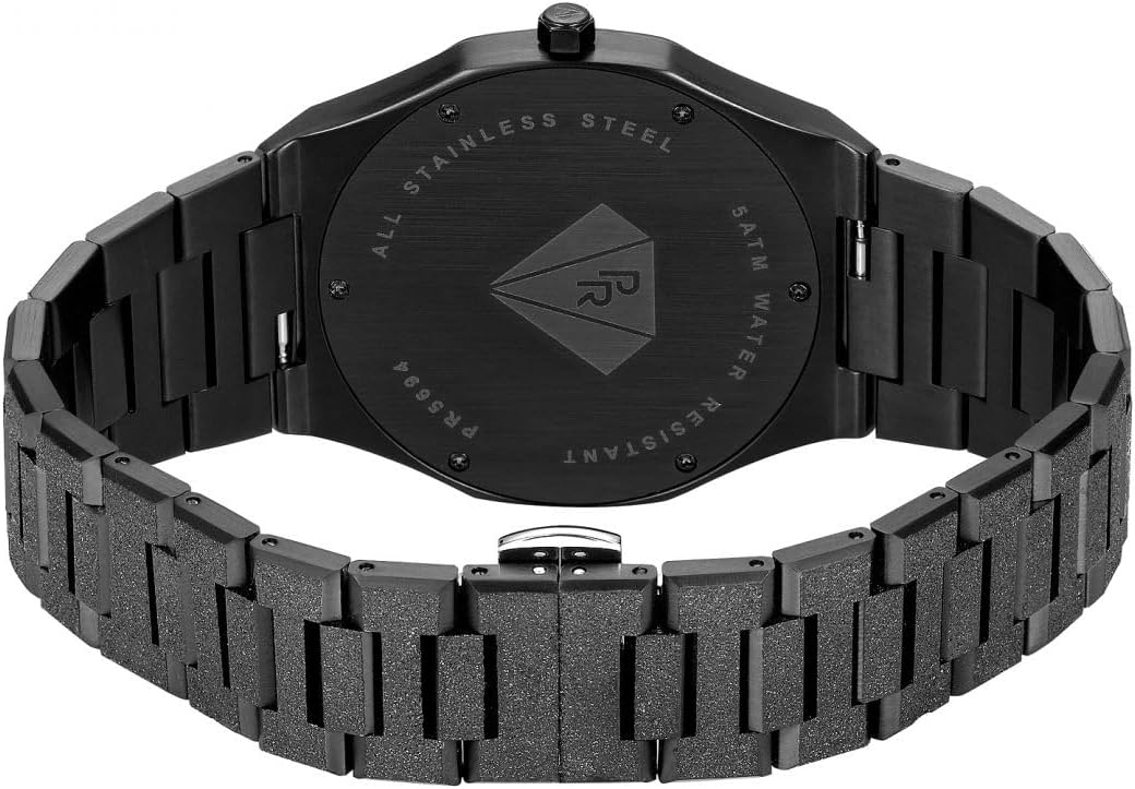 Pierre Richardson Men’s Luxury Watch PR5691 – Silver Frosted Stainless Steel Japanese Quartz, 41mm, 5ATM Water Resistant, Scratch-Resistant Sapphire Crystal Glass, Elegant Dress Watch for Men, Reloj para Hombres - Image 4