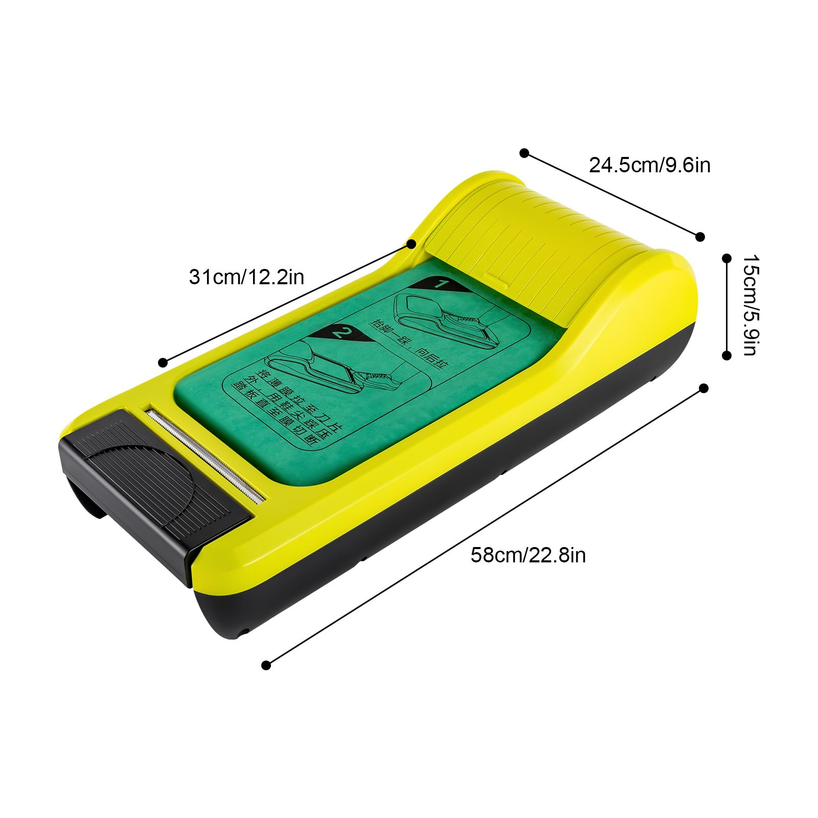 Shoe Film Machine, Shoe Covers Machine, Disposable Overshoes Dispenser Machinewith 1 Roll of Film, Portable Shoes Boot Cover Dispenser Shoes Cover Machine, for Home, Shop, Office, Hotels (Green)