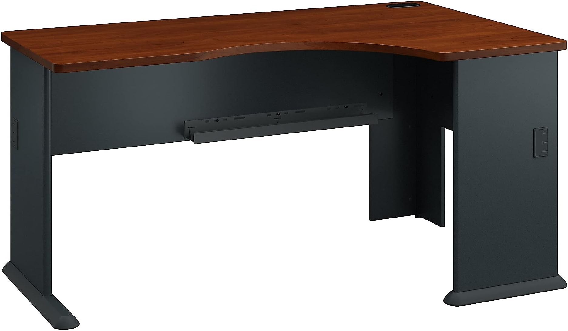 Bush Business Furniture Series A Right Corner Desk in Hansen Cherry and Galaxy