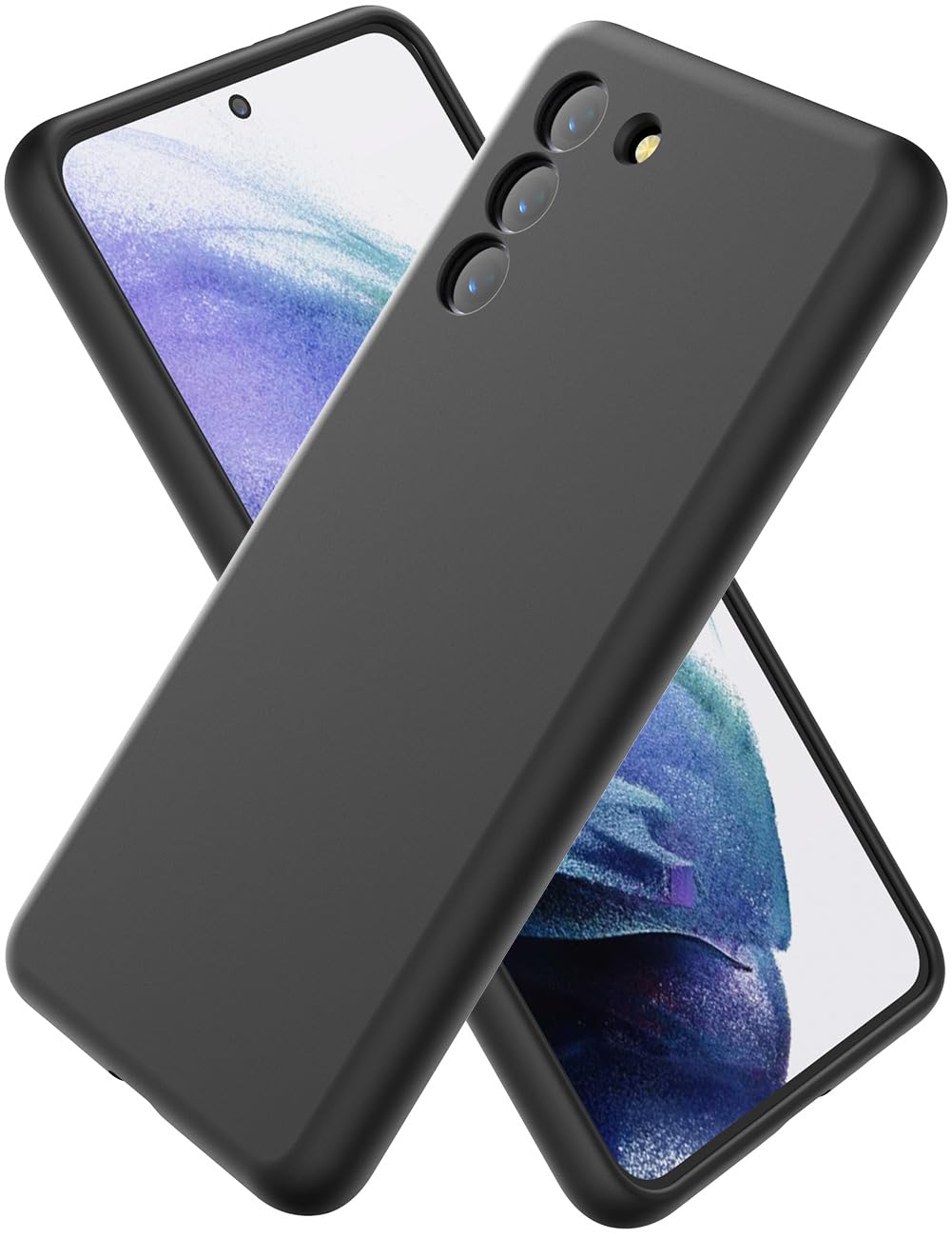 Photo 1 of CUZMIGO for Samsung Galaxy S21 Case Liquid Silicone, Slim Fit Thin Soft Shockproof Phone Case for Women Girl Men Cute, Upgraded Camera Protection and Microfiber Lining, Black