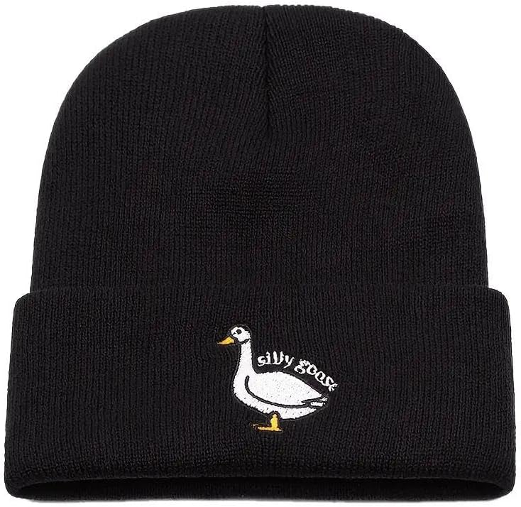 Silly Goose Beanie Hat Winter Warm Funny Goose Knitted Caps Skull Beanies for Men Women Outdoor Sports - Image 2