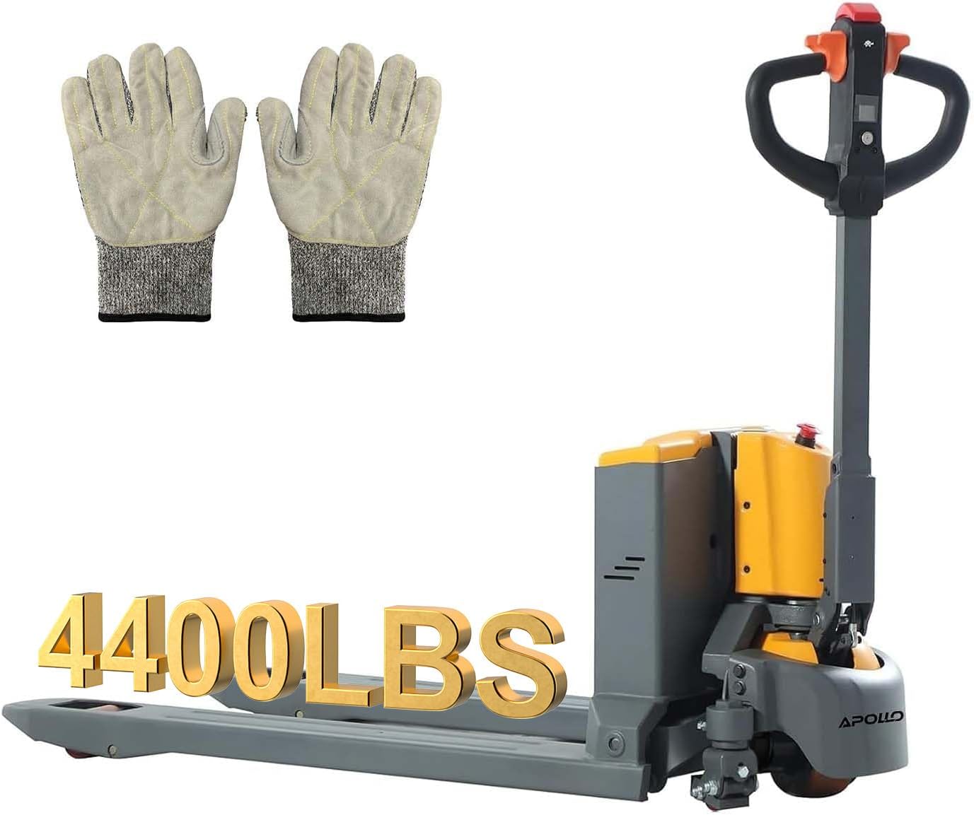 Apollo Full Electric Pallet Truck Lithium Power Pallet Jack Truck 3300 lbs Capacity 48" Lx27 W Forks for Material Handling, with Strong Torque Motor, 2 PC