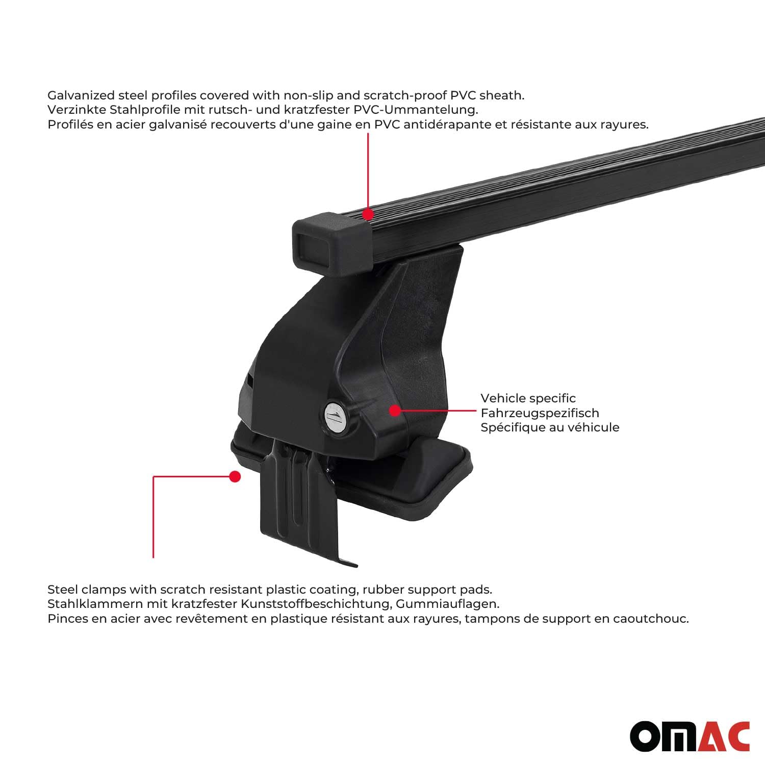 Barras transversales Menabo Compatible con Citroen Xsara Picasso 1999-2010 Negro