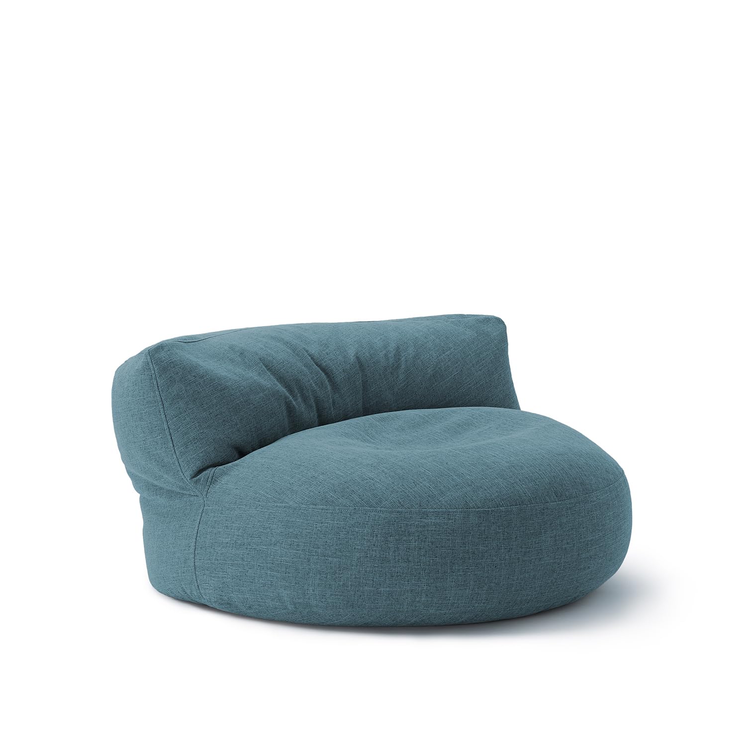 Lumaland Sitzsack Lounge 90x50 cm mit Rückenlehne Flexibler Indoor Beanbag EPS-Füllung Waschbarer Bezug Aqua