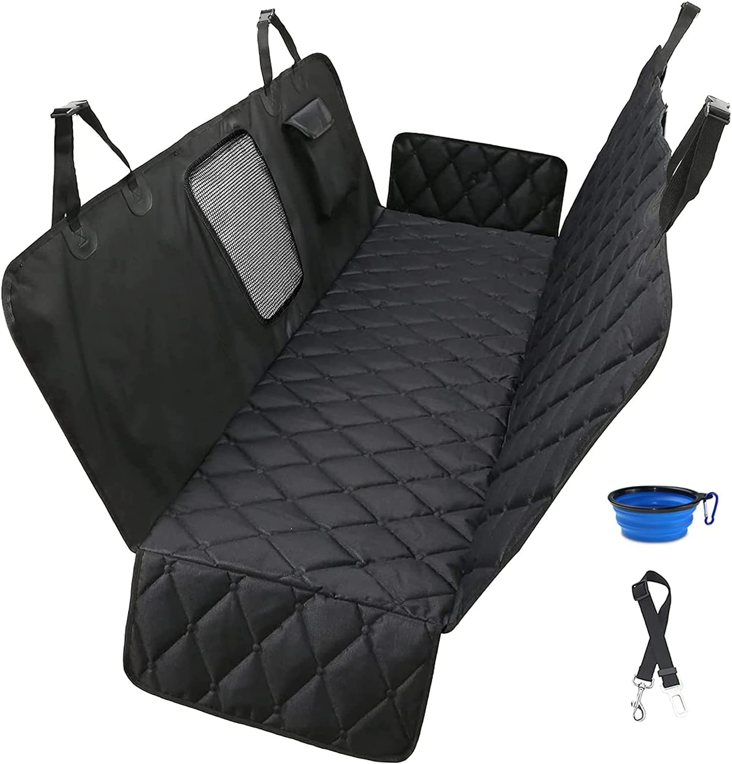 jinlai Dog Car Seat Cover, 100% Waterproof Scratchproof Dog Hammock, Durable Nonslip Dog Seat Cover, Pets Dog Back Seat Cover Protector for Cars Trucks SUV