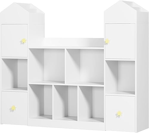 Miniatura 8 de Organizador de almacenamiento de juguetes de 54.5 pies, organizadores de juguetes y baúl de almacenamiento de juguetes con 9 cubos de almacenamiento