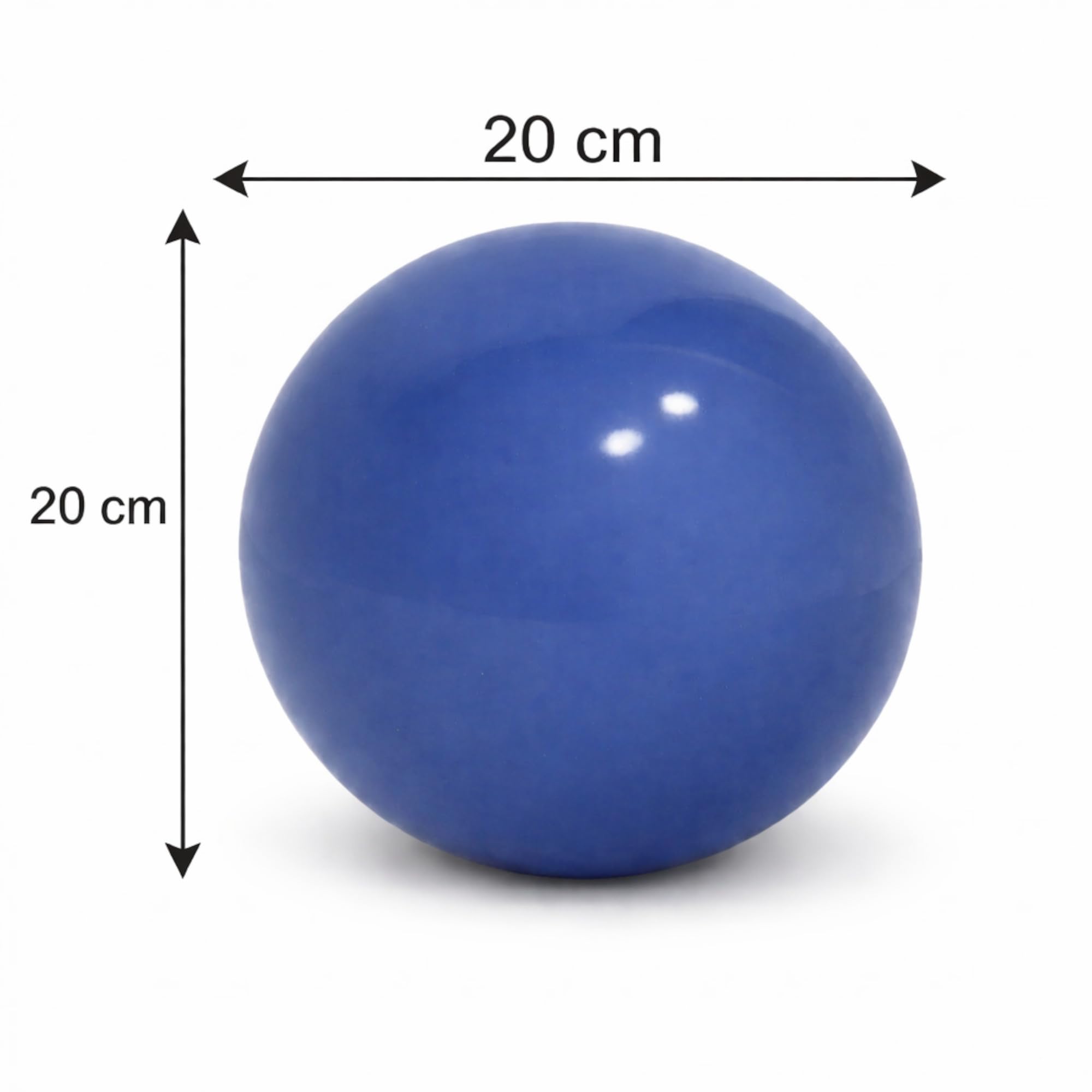 Boule de jardin en céramique - 20 cm - Décoration de jardin - En grès céramique robuste - Résistante au gel et aux intempéries - Bleu