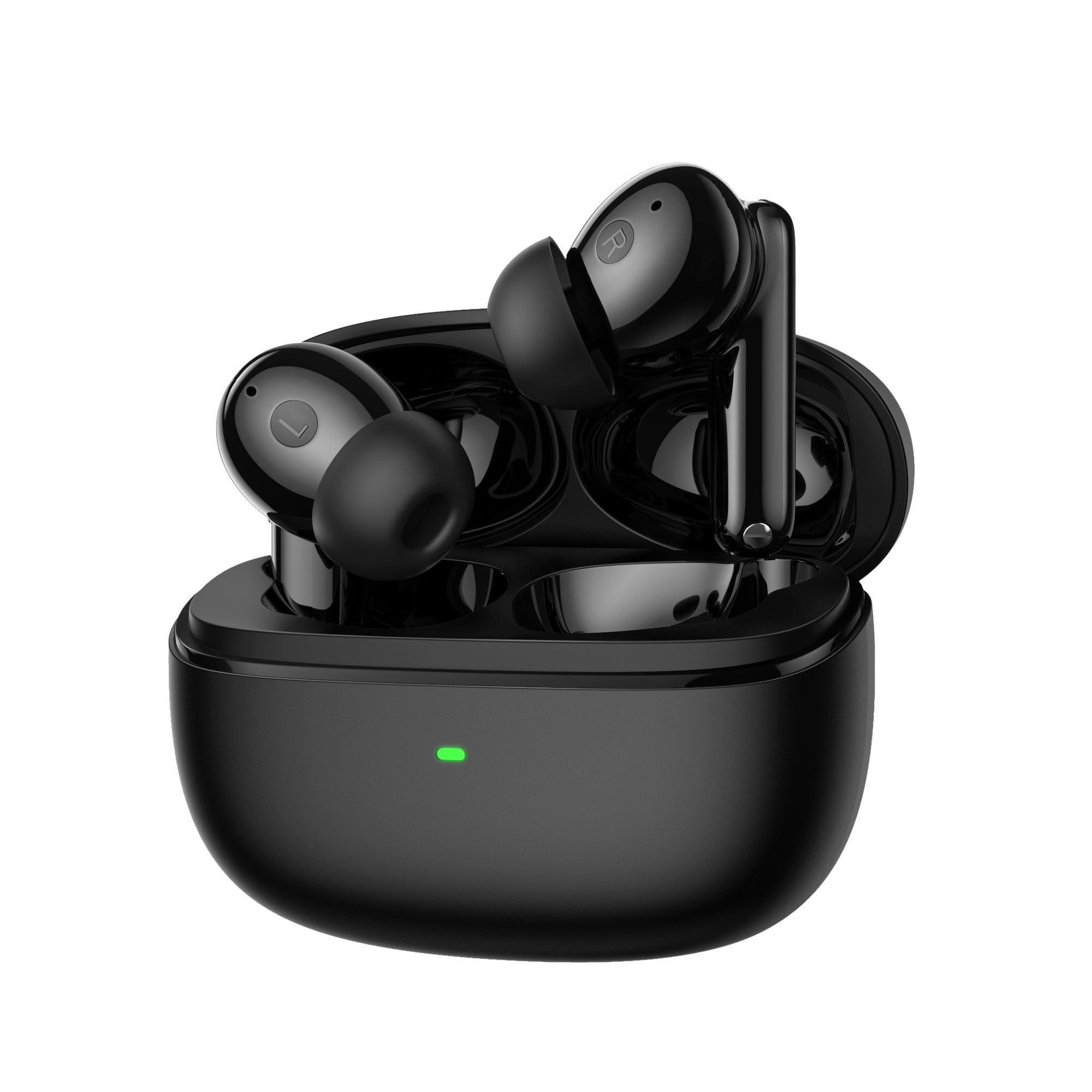 HATOR Hyperpunk Truepods Hybrid ANC - Cuffie in-ear Bluetooth 5.4 con Hybrid Active Noise Cancelling, batteria 25h, modalità di trasparenza, bassa latenza 40ms, IPX4, controllo touch, nero