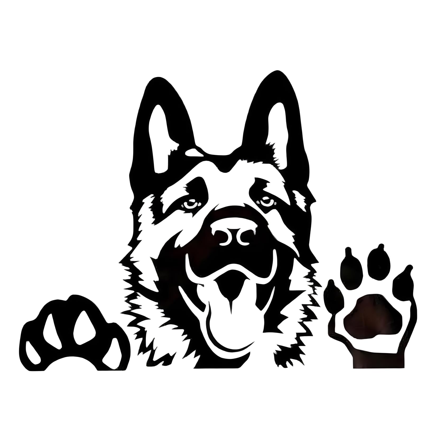 Französische Bulldogge Aufkleber, 3D Zerrissener Effekt, Was