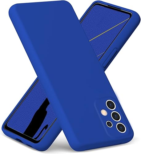 Funda compatible con Samsung Galaxy A53 5G, silicona líquida de alta calidad, con protección de cámara forro de microfibra suave antiarañazos Funda