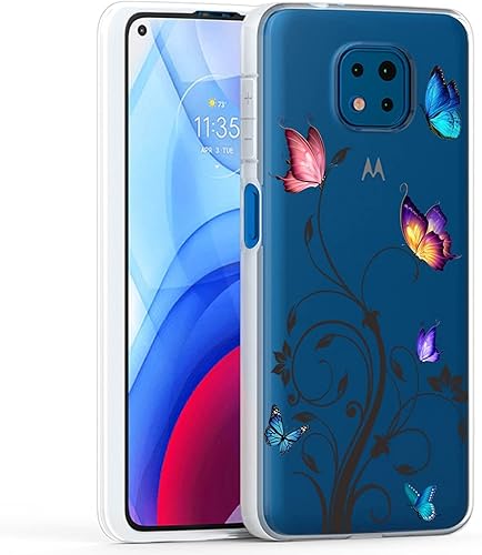 Miniatura 4 de Funda transparente compatible con Moto G Power 2021 (no compatible con la versión 2020), Motolora G Power funda para niñas y mujeres, bonita funda