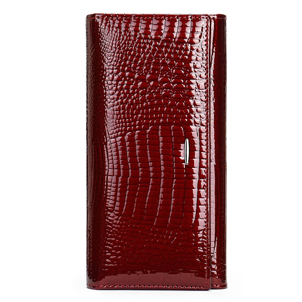 GHUHUALXWomen's Wallet Long Leather Purse Credit Card Ladies Casual Wallet Fashion Clutch
