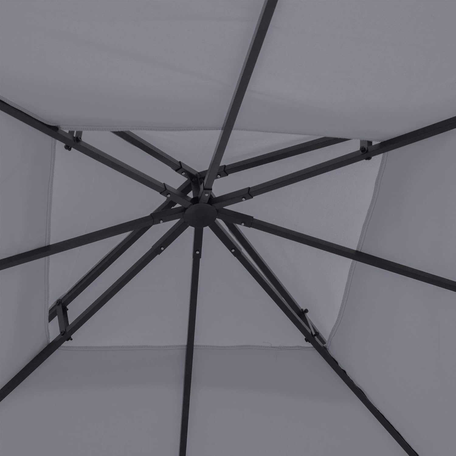 9.8' x 9.8' Gazebo Replacement Canopy, 2 Tier Top UV Cover for 9.84' x 9.84' Outdoor Gazebo, Dark Gray (TOP ONLY)
