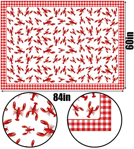 Heyfary Crawfish Boil Tablecloth Lobster Seafood Boil Themed Party Decoration Buffalo Plaid Check Home Kitchen Dining Room Table Decor-60×84Inch #TOP2