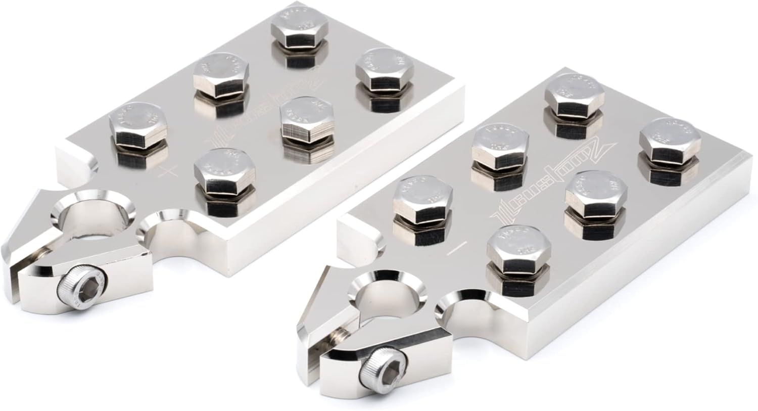 Pair 6 Spot SAE Top Post Flat Lug Style Battery Terminal Distribution Blocks...