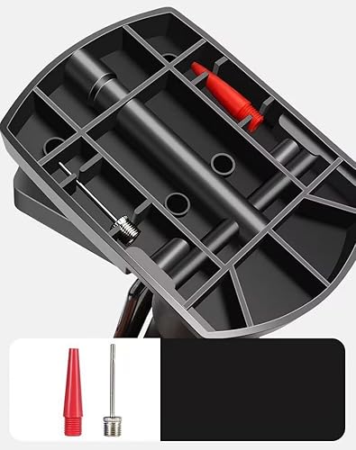 Miniatura 6 de Bomba de aire de doble cilindro de pie, bombas de piso de bicicleta, bomba de aire para bola, para bicicleta, motocicleta y almohada inflable de