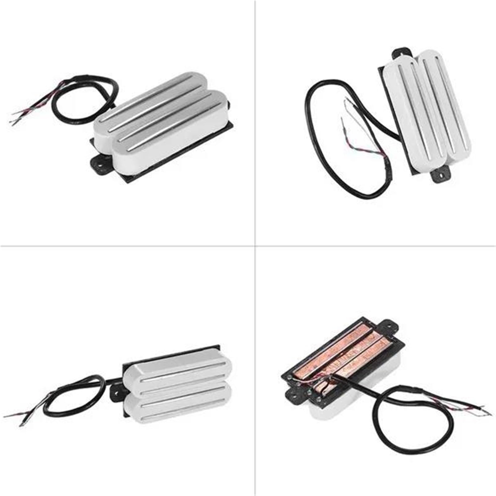 Pastilla De Guitarra Eléctrica Profesional Pastilla Humbucker De Doble Riel Blanca | Pastilla de doble bobina de 4 cables para guitarra eléctrica LP