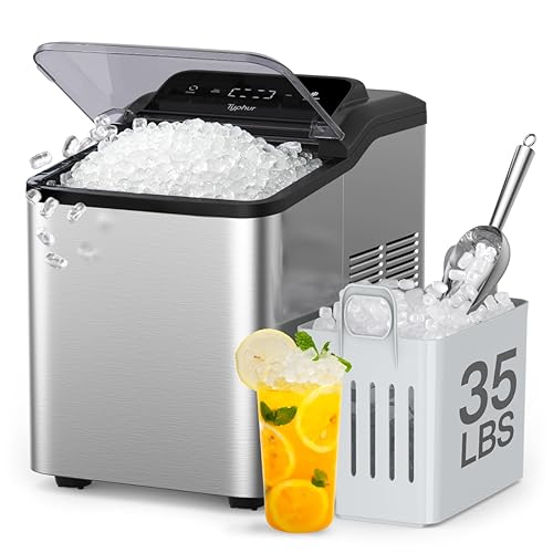 Typhur Fast Nugget Ice Maker Countertop with Self-Cleaning Pump, 35lbs/24H