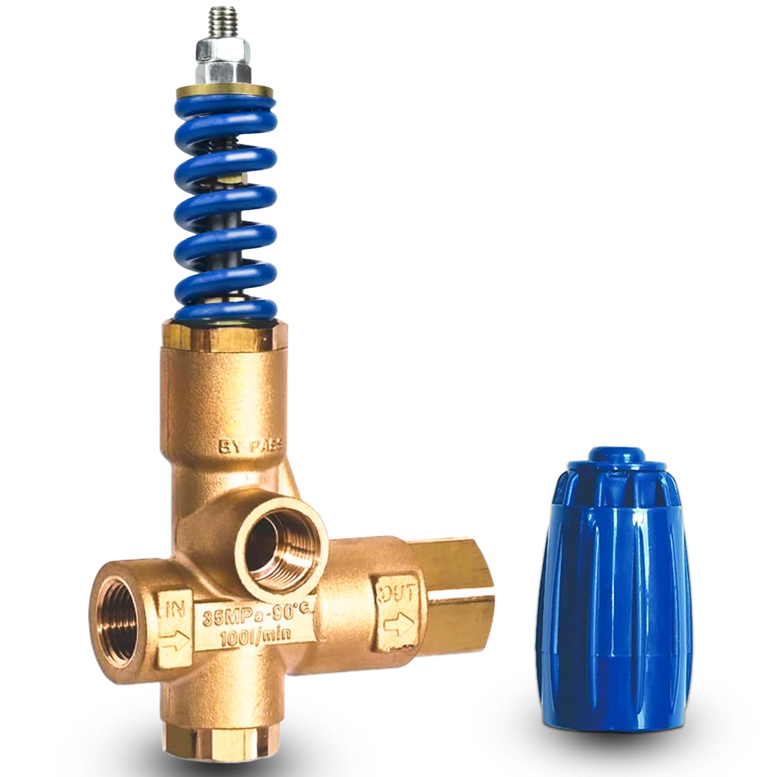 Upgraded V.B 85/310 Unloader Valve Pressure Washer Pump with Knob, Replace for YU21405 VRT100 Compatible with PA AR Comet/Cat Pump/BE/General Pump, 26.4 Gpm 5075 Psi 1/2" NPT-image-4