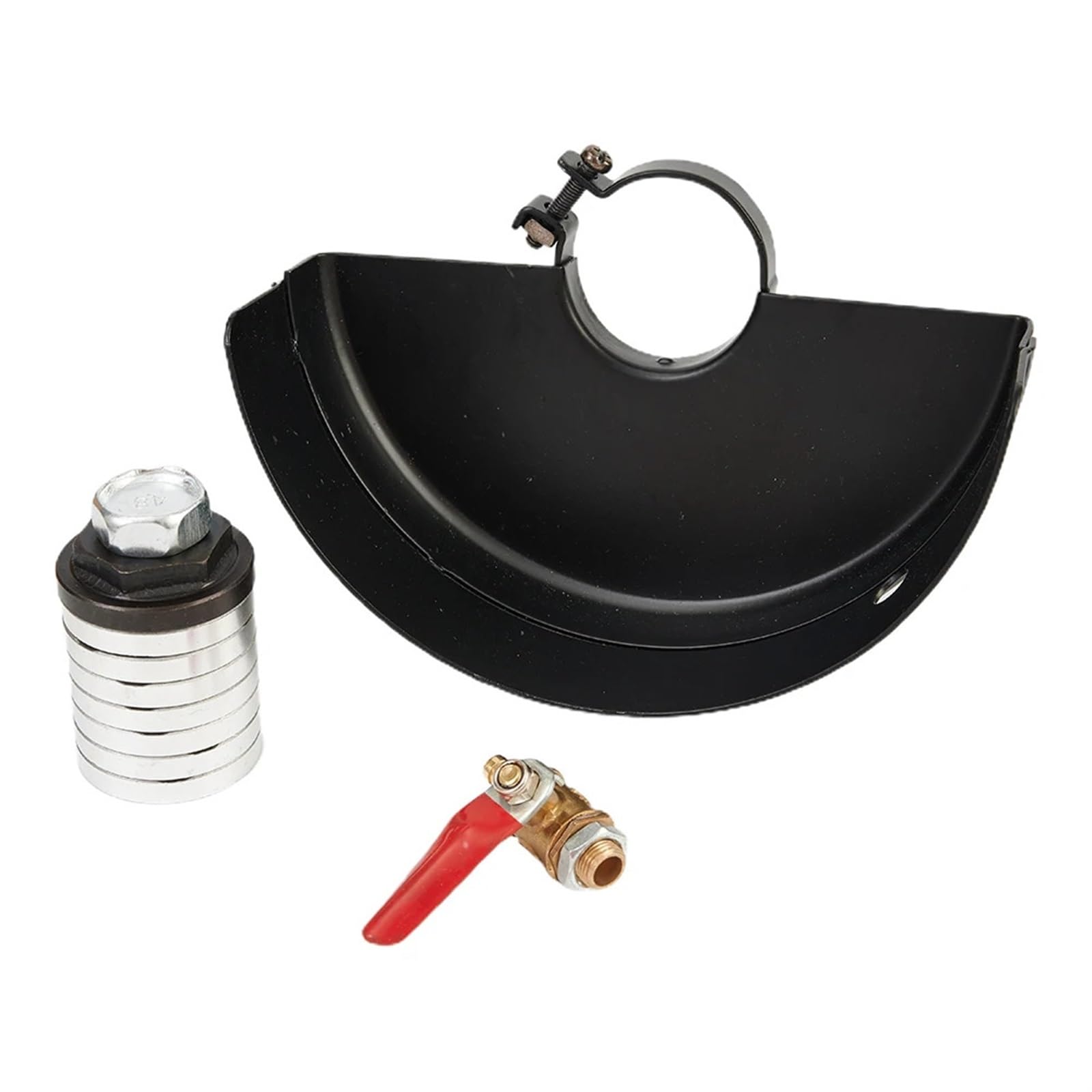 Szlifierka kątowa osłona zabezpieczająca 160x48mm + adapter M14 nakrętki kołnierzowe dłutownica głowica konwersyjna akcesoria do elektronarzędzi 1 zestaw (Color : 160x48mm M14)