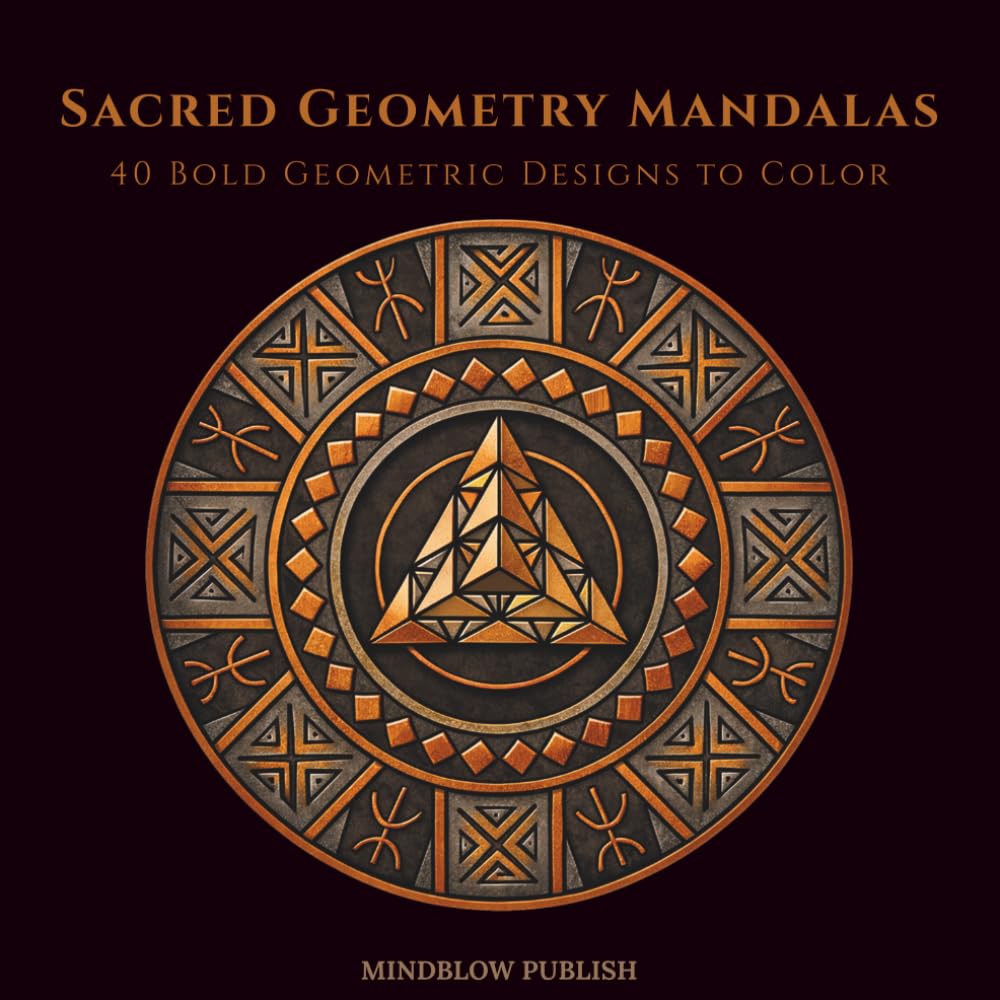 Sacred Geometry Mandalas: 40 Bold Geometric Designs to Color