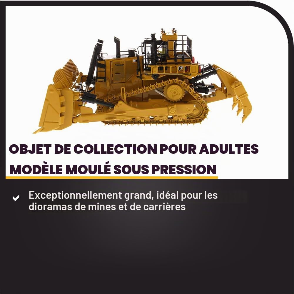 Diecast Masters 85604 - Cat D11 Fusion Track Type Tractor, échelle 1:50, à partir de 14 Ans, en boîte métallique, Convient aux collectionneurs